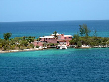 Bahamy, soukromá rezidence na vlastním ostrově