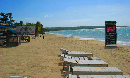 Jamajka, pláž Negril