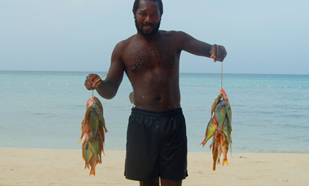 Jamajka, místní rybář